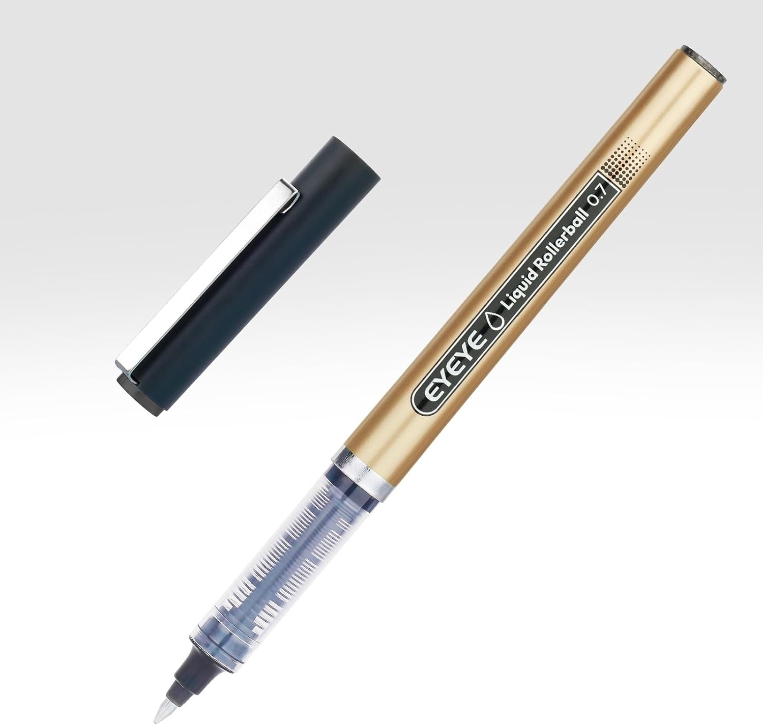 image:imageEYEYE 12 Pack 05mm Extra Fine Point Blue Rollerball Pens Quick Dry Liquid Ink Smooth Writing Fine Tip Pens for Journaling Note Taking Office amp School SuppliesBlackBlue