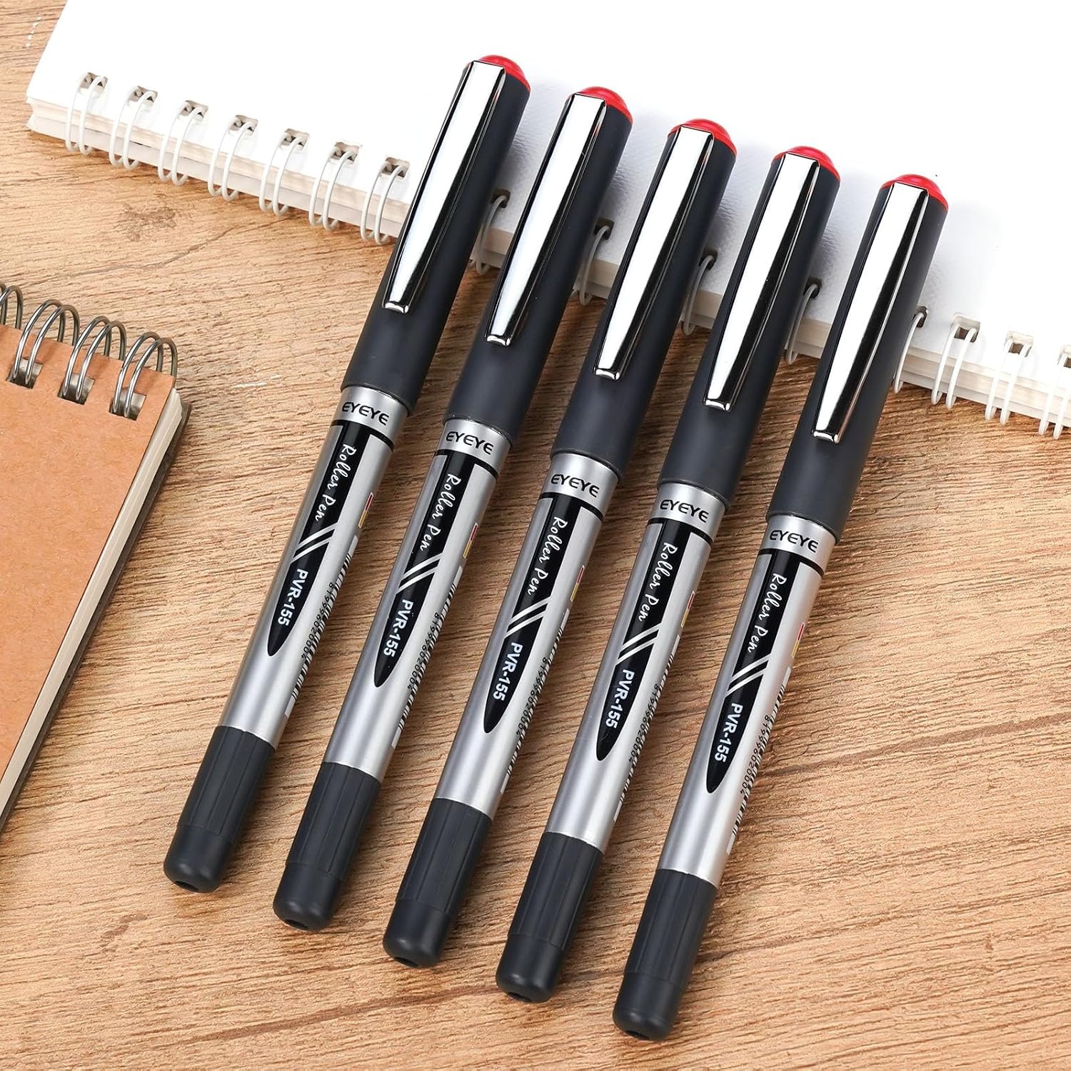 image:imageEYEYE Black Rollerball Pens 16 Pack 07mm Medium Point Quick Dry Roller Ball Pens Liquid Ink Pen Fine Point Smooth Writing Pens for Journaling School Office WritingRed