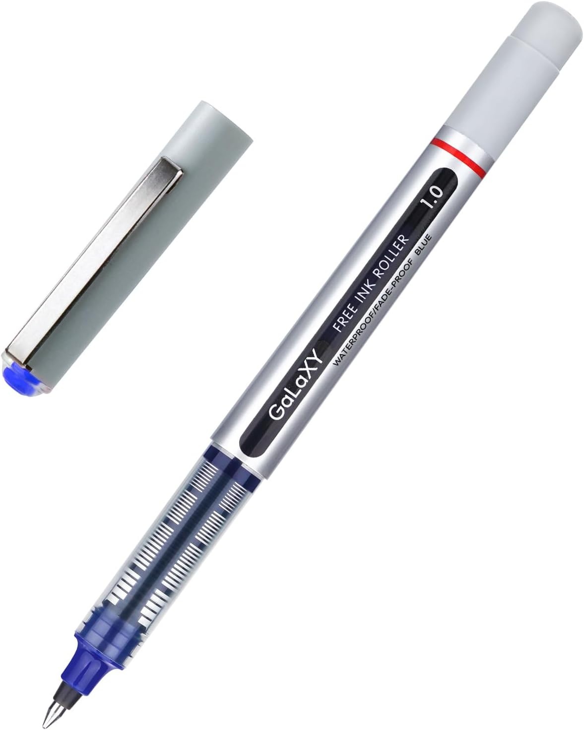 image:imageEYEYE Blue Rollerball Pens 10mm 25 Pack Roller Ball Pen Quick Dry Liquid Blue Ink Pens Bold Point Smooth Writing Pen for Journaling Note Taking Office School SuppliesBlackBlueRed