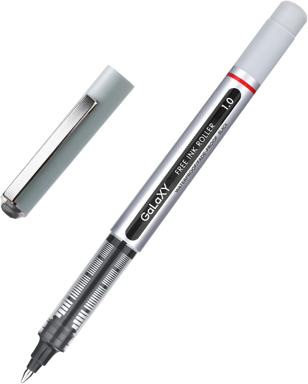 image:imageEYEYE Blue Rollerball Pens 10mm 25 Pack Roller Ball Pen Quick Dry Liquid Blue Ink Pens Bold Point Smooth Writing Pen for Journaling Note Taking Office School SuppliesBlack