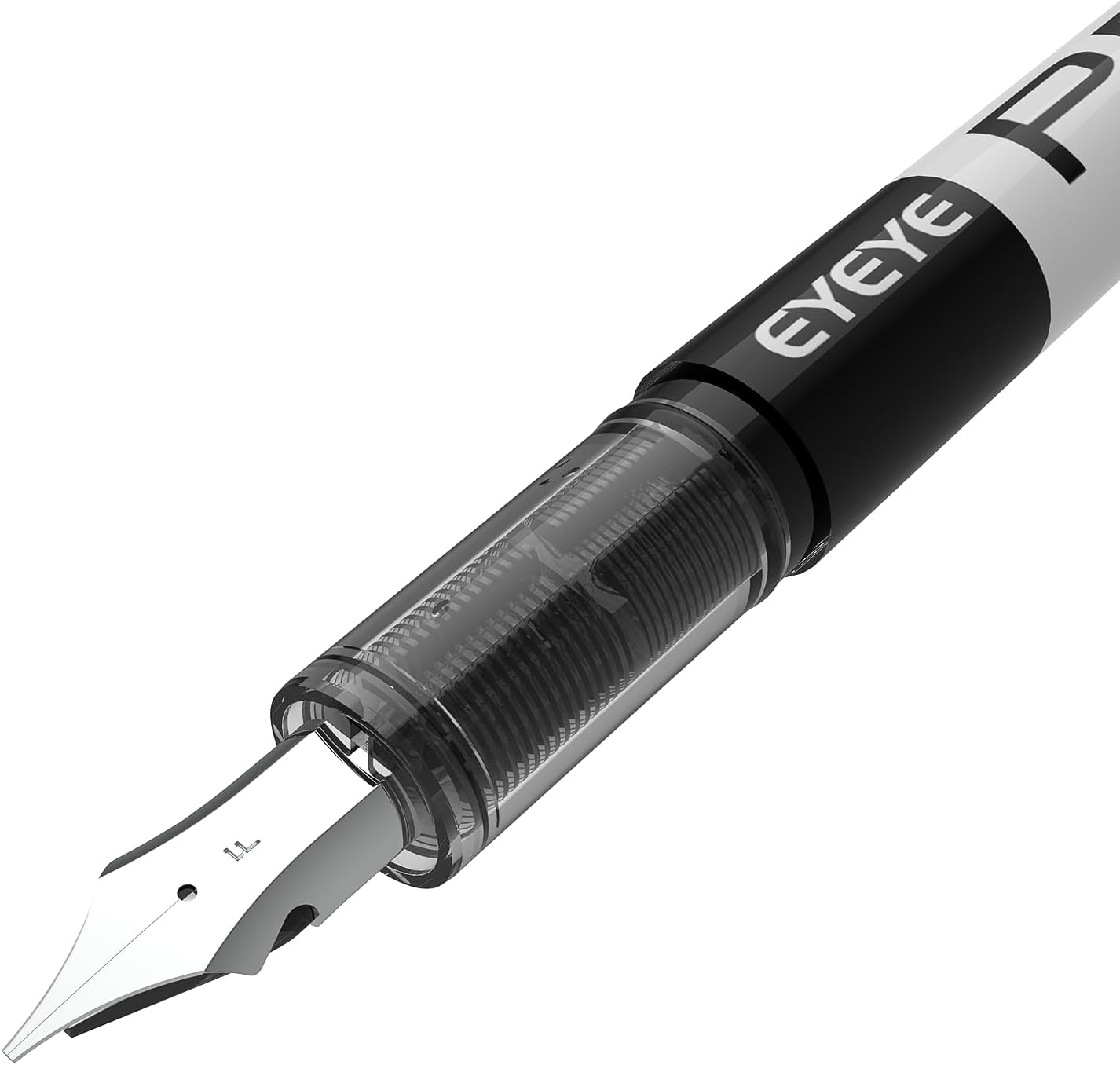 image:imageEYEYE Disposable Fountain Pens 8 Pack Black Fine Point Pens for Writing Stainless Steel Nib Smooth Writing for Journaling Drafting Sketching Doodling amp Office Supplies3 Black3 Blue2 Light Blue