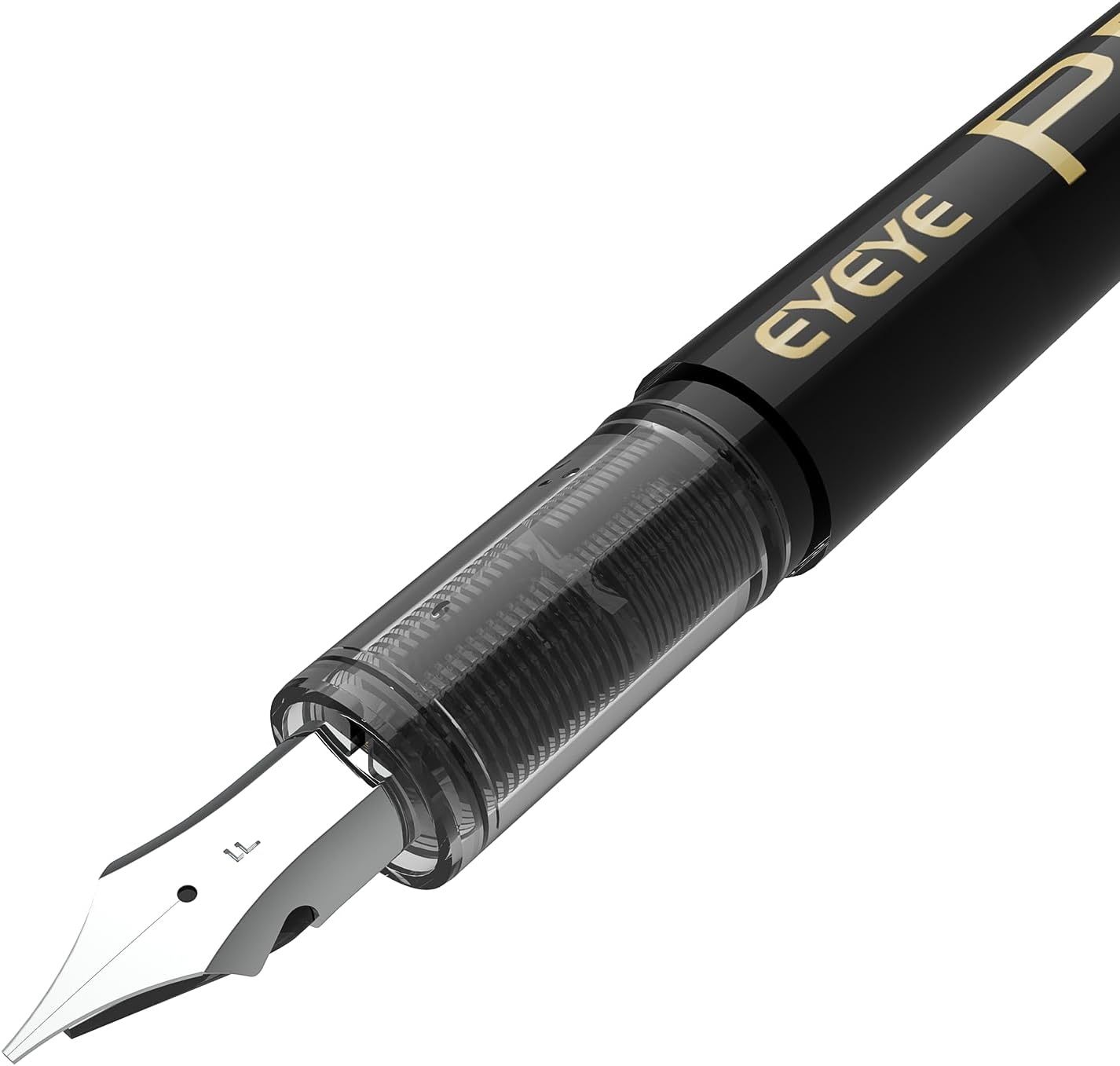 image:imageEYEYE Disposable Fountain Pens 8 Pack Black Fine Point Pens for Writing Stainless Steel Nib Smooth Writing for Journaling Drafting Sketching Doodling amp Office SuppliesBlack