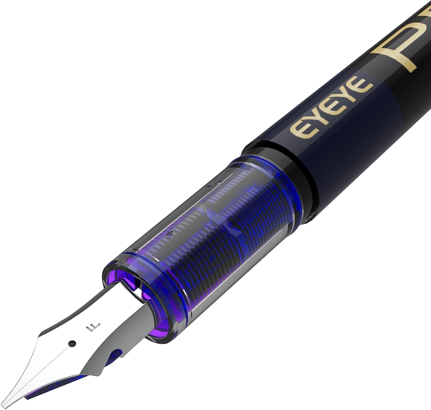 image:imageEYEYE Disposable Fountain Pens 8 Pack Black Fine Point Pens for Writing Stainless Steel Nib Smooth Writing for Journaling Drafting Sketching Doodling amp Office Supplies4 Black4 Blue