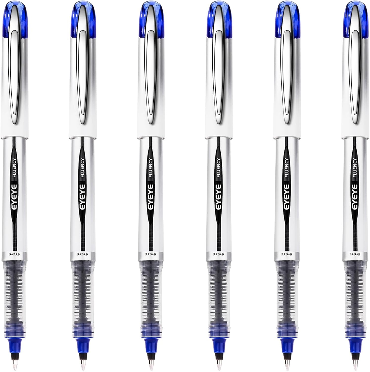 image:imageEYEYE Liquid Ink Rollerball Pen 07mm 6 Assorted Colors Medium Point Pen Quick Dry Liquid Ink Pens Fine Point Smooth Writing Pens for Journaling Note Taking Office School SuppliesBlue