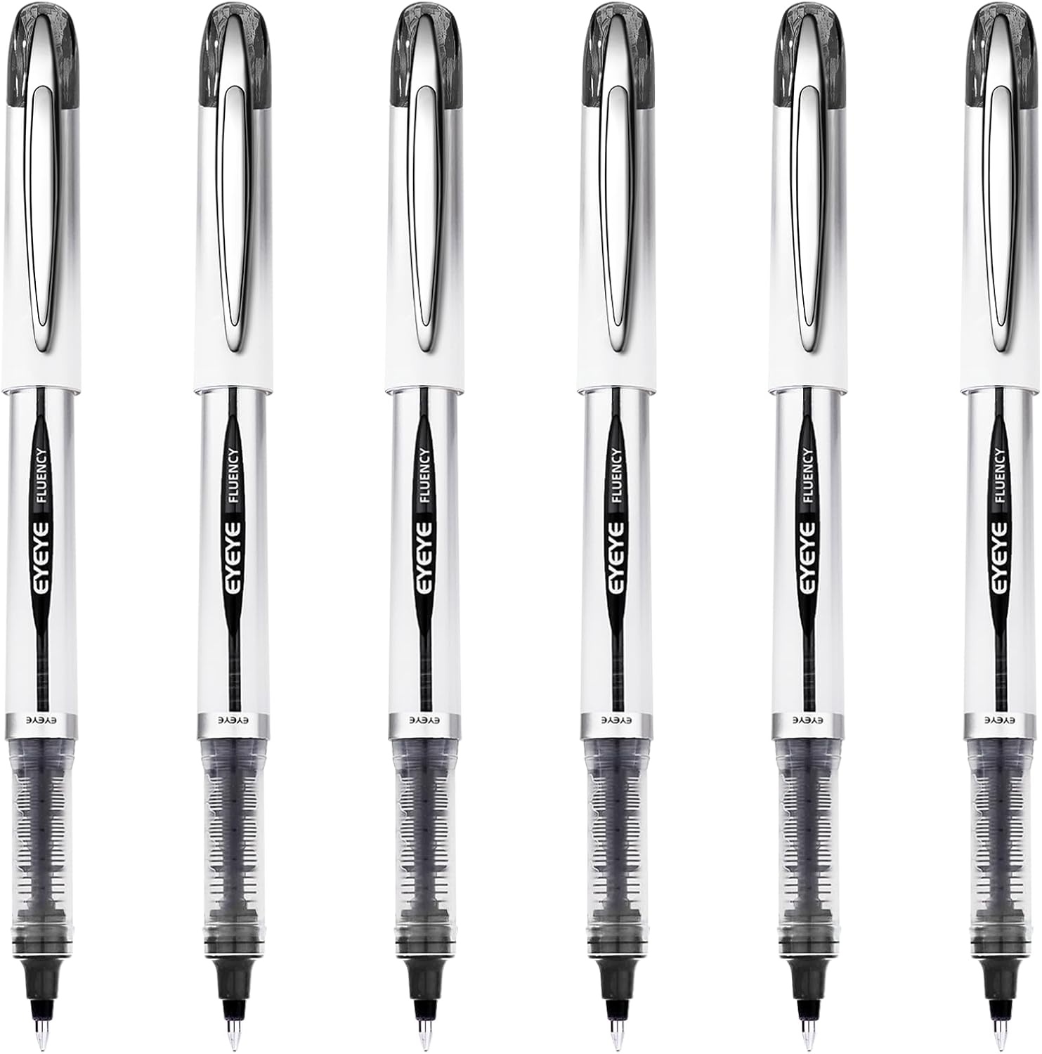 image:imageEYEYE Liquid Ink Rollerball Pen 07mm 6 Assorted Colors Medium Point Pen Quick Dry Liquid Ink Pens Fine Point Smooth Writing Pens for Journaling Note Taking Office School SuppliesBlack