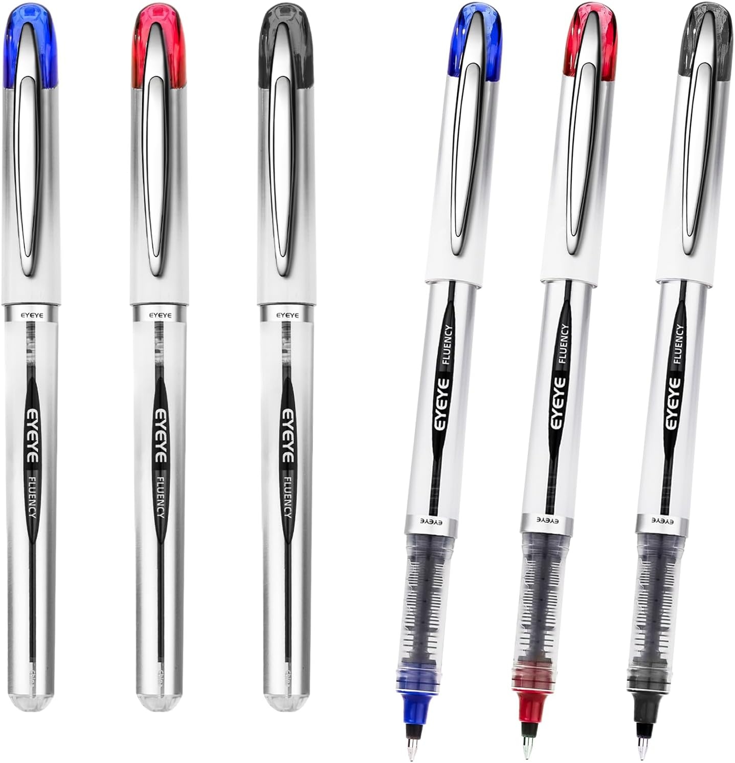 image:imageEYEYE Liquid Ink Rollerball Pen 07mm 6 Assorted Colors Medium Point Pen Quick Dry Liquid Ink Pens Fine Point Smooth Writing Pens for Journaling Note Taking Office School Supplies3 Colors