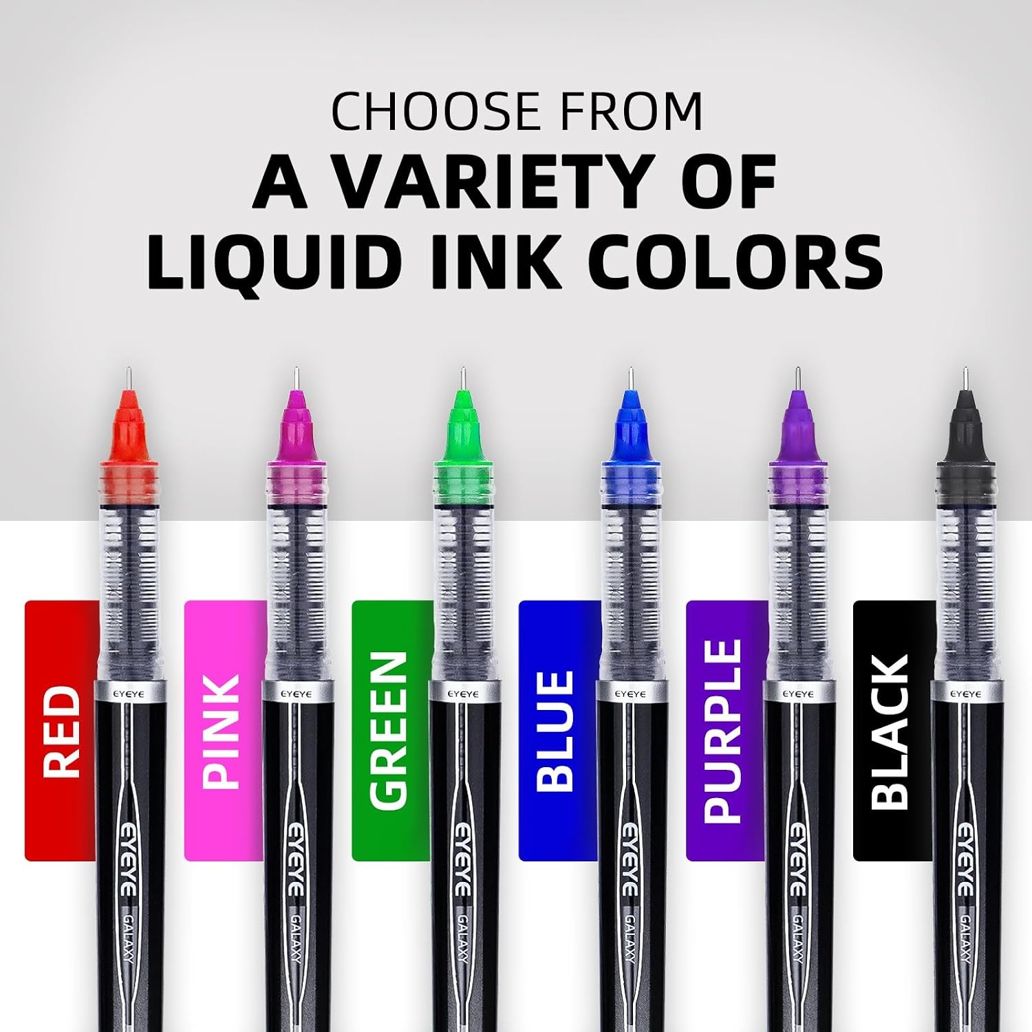 image:imageEYEYE Liquid Ink Rollerball Pen 07mm 6 Assorted Colors Medium Point Pen Quick Dry Liquid Ink Pens Fine Point Smooth Writing Pens for Journaling Note Taking Office School SuppliesBlue