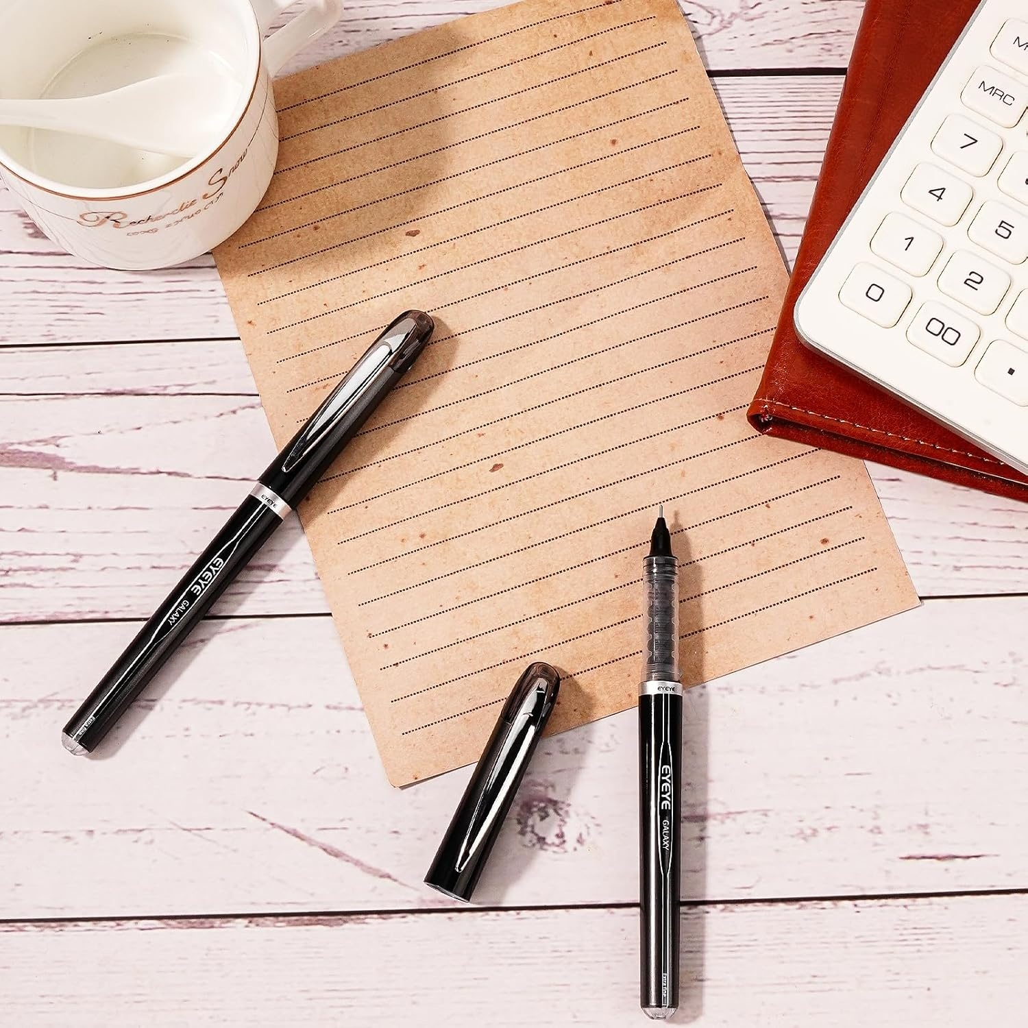 image:imageEYEYE Liquid Ink Rollerball Pen 07mm 6 Assorted Colors Medium Point Pen Quick Dry Liquid Ink Pens Fine Point Smooth Writing Pens for Journaling Note Taking Office School SuppliesMulticolor