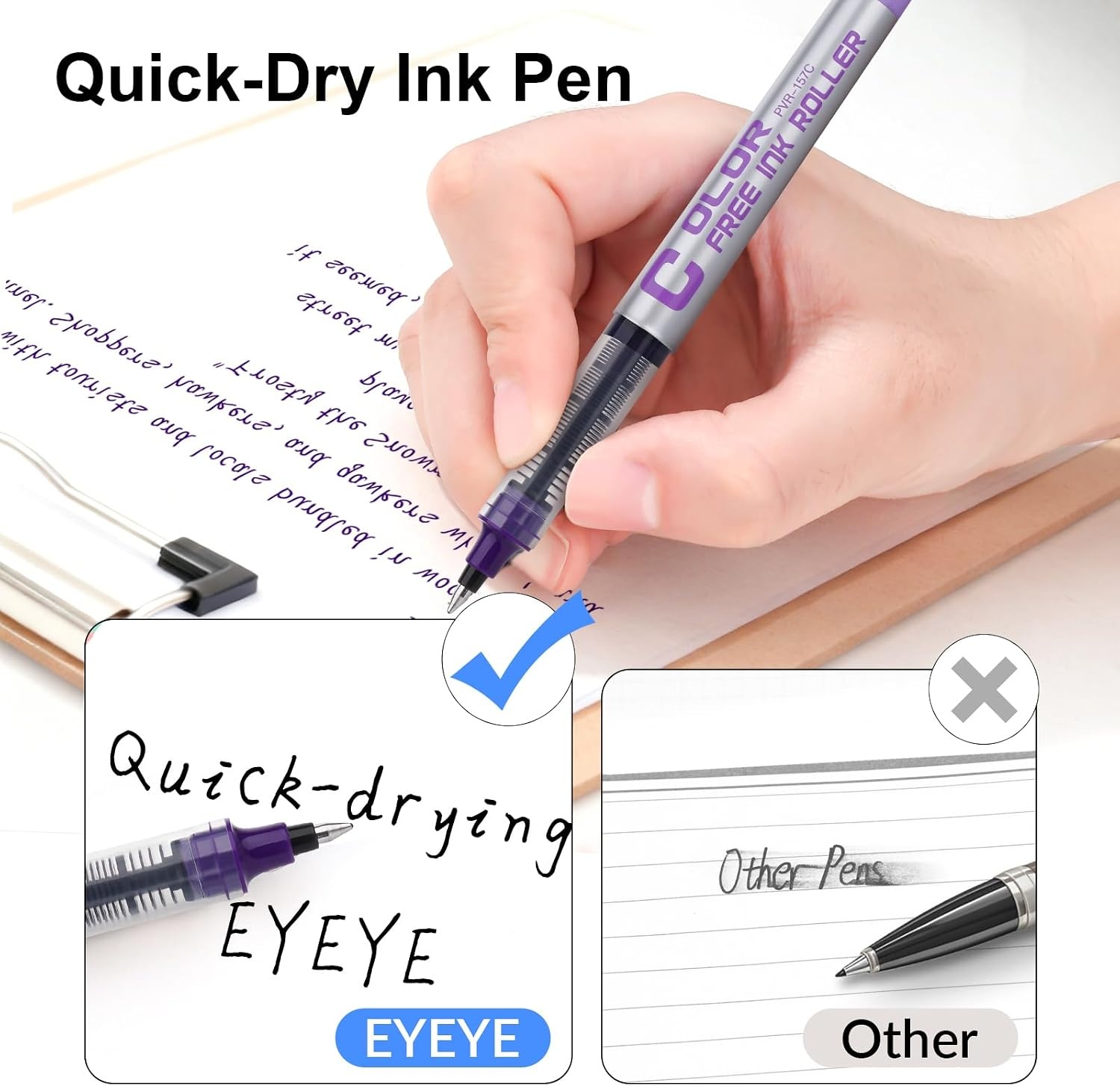 image:imageEYEYE Needle Rollerball Pens 05mm 10 Assorted Colors Extra Fine Point Pen Quick Dry Liquid Ink Pens Fine Point Smooth Writing Pen for Journaling Note Taking Office Doodling amp Gifts10 Colors
