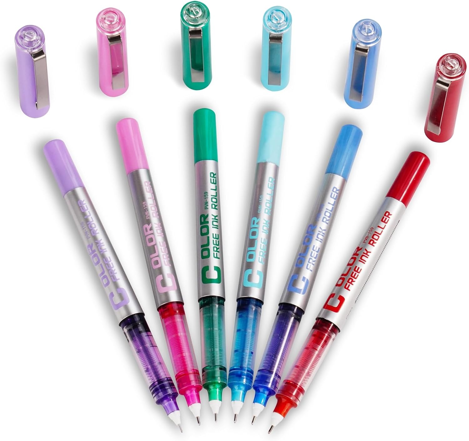 image:imageEYEYE Needle Rollerball Pens 05mm 10 Assorted Colors Extra Fine Point Pen Quick Dry Liquid Ink Pens Fine Point Smooth Writing Pen for Journaling Note Taking Office Doodling amp Gifts6 Colors