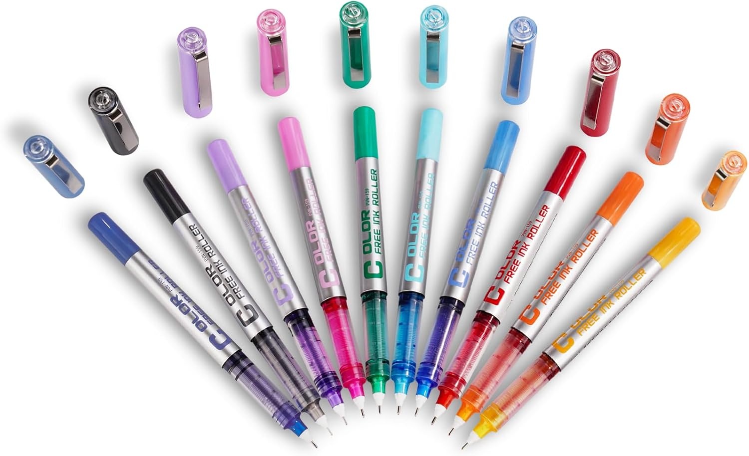 image:imageEYEYE Needle Rollerball Pens 05mm 10 Assorted Colors Extra Fine Point Pen Quick Dry Liquid Ink Pens Fine Point Smooth Writing Pen for Journaling Note Taking Office Doodling amp Gifts10 Colors