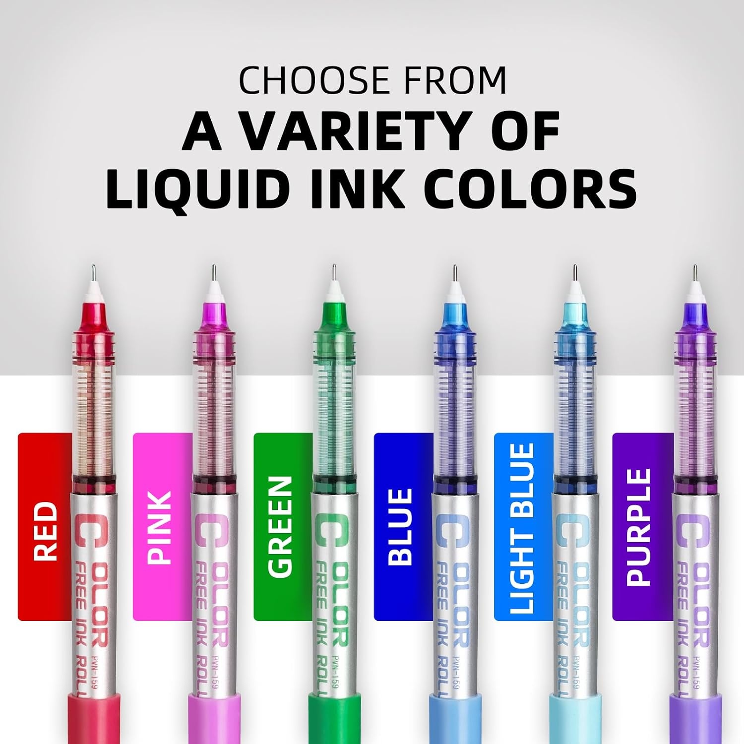 image:imageEYEYE Needle Rollerball Pens 05mm 10 Assorted Colors Extra Fine Point Pen Quick Dry Liquid Ink Pens Fine Point Smooth Writing Pen for Journaling Note Taking Office Doodling amp Gifts6 Colors