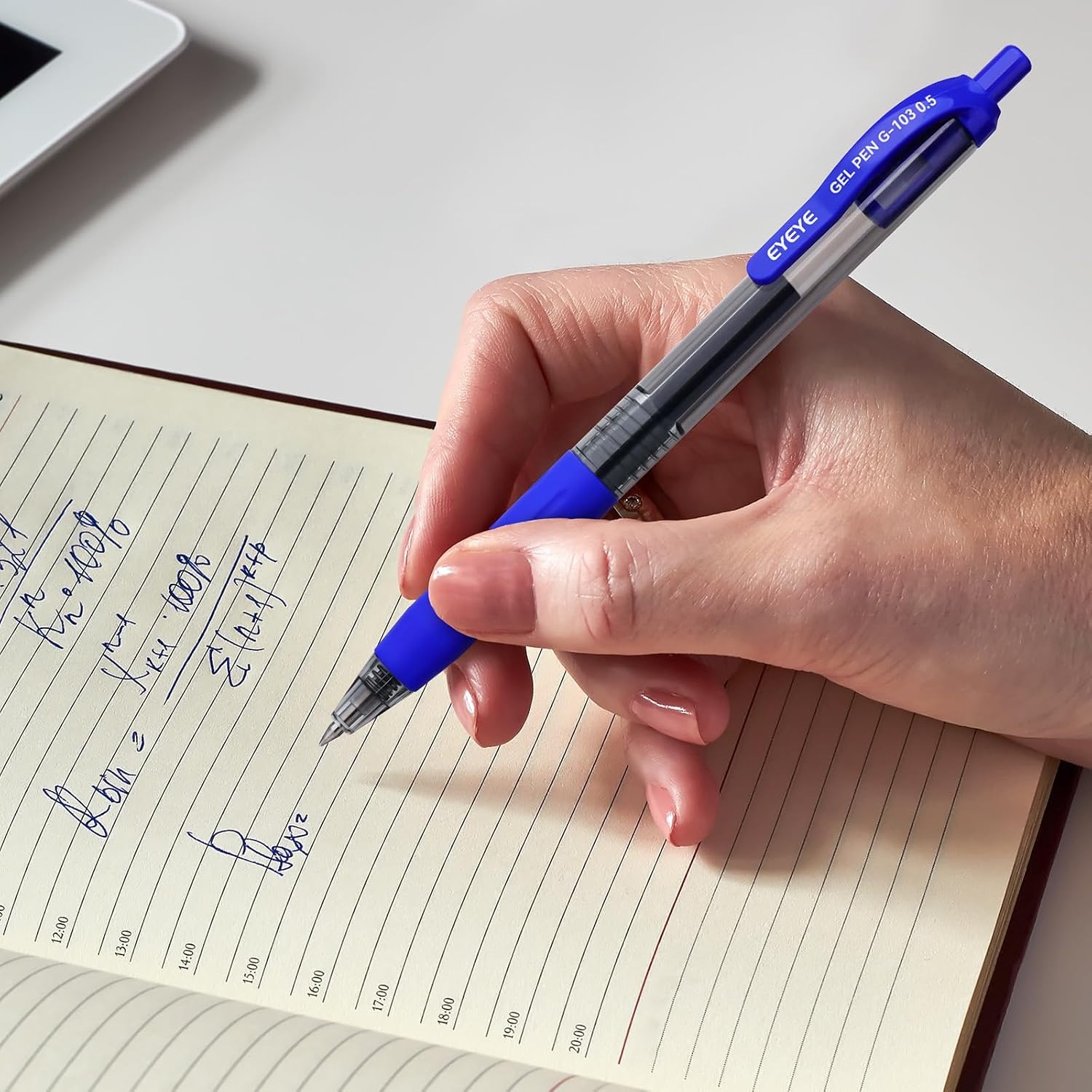 image:imageEYEYE Red Gel Pens 15 Pack G103 Retractable 05mm Extra Fine Point Quick Dry Red Ink Pen Fine Point Smooth Writing Pens for Journaling School Office WritingBlue