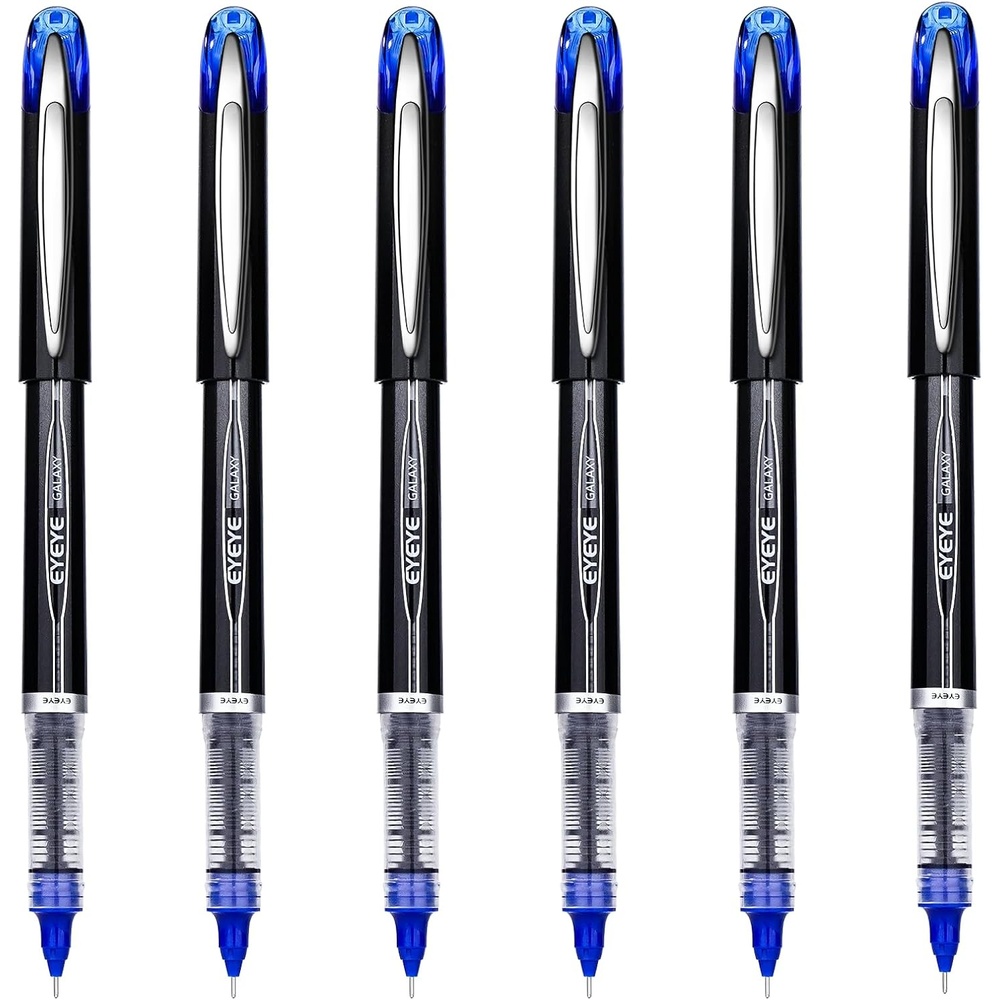 image:imageEYEYE Liquid Ink Rollerball Pen 07mm 6 Assorted Colors Medium Point Pen Quick Dry Liquid Ink Pens Fine Point Smooth Writing Pens for Journaling Note Taking Office School SuppliesBlue