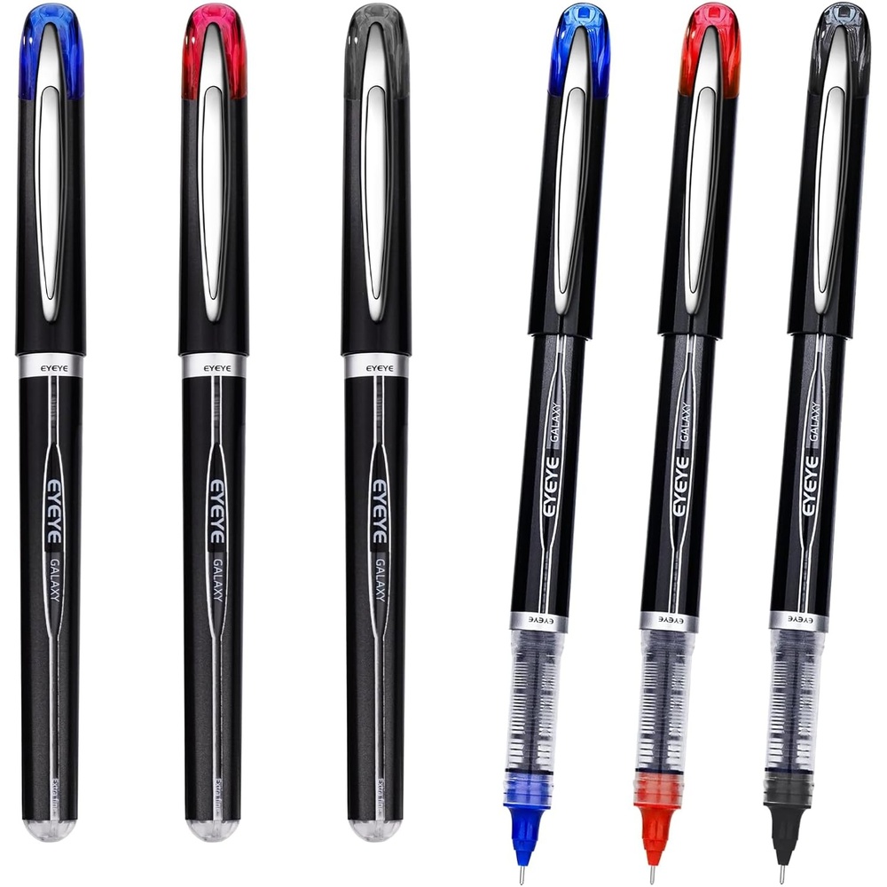 image:imageEYEYE Liquid Ink Rollerball Pen 07mm 6 Assorted Colors Medium Point Pen Quick Dry Liquid Ink Pens Fine Point Smooth Writing Pens for Journaling Note Taking Office School Supplies3 Colors