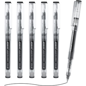image:imageEYEYE 05mm Black Quick Dry Ink Rollerball Pen 6 Pack Extra Fine Point Roller Ball Pen Liquid Ink Pen Fine Point Smooth Writing Pens for Journaling Note Taking Office School Supplies