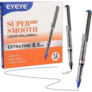 image:imageEYEYE 05mm Blue Pens Needle Roller Ball 12 Pack Rollerball Pen Extra Fine Point Quick Dry Liquid Ink Pens Fine Point Smooth Writing Pen for Journaling Note Taking Office School SuppliesBlackBlue