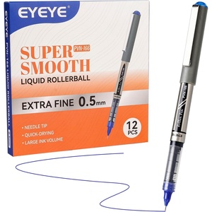 image:imageEYEYE 05mm Blue Pens Needle Roller Ball 12 Pack Rollerball Pen Extra Fine Point Quick Dry Liquid Ink Pens Fine Point Smooth Writing Pen for Journaling Note Taking Office School SuppliesBlue