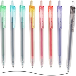 image:imageEYEYE 05mm Gel Pens Assorted Colors 8 Pack Retractable Gel Pen Quick Drying Extra Fine Point Smooth Writing Pen for Journaling Note Taking Office School Supplies05mm