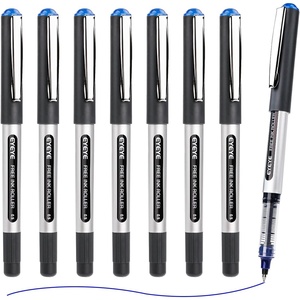 image:imageEYEYE 05mm Rollerball Pens Blue 50 Pack Extra Fine Point Liquid Ink Roller Ball Pen Quick Dry Blue Ink Pens Fine Point Smooth Writing Pen for Journaling Note Taking Office School SuppliesBlue