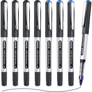 image:imageEYEYE 05mm Rollerball Pens Blue 50 Pack Extra Fine Point Liquid Ink Roller Ball Pen Quick Dry Blue Ink Pens Fine Point Smooth Writing Pen for Journaling Note Taking Office School SuppliesBlackBlue