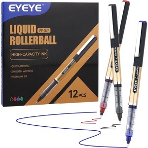 image:imageEYEYE 12 Pack 05mm Extra Fine Point Blue Rollerball Pens Quick Dry Liquid Ink Smooth Writing Fine Tip Pens for Journaling Note Taking Office amp School Supplies3 Colors