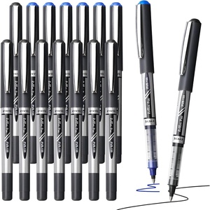 image:imageEYEYE Black Rollerball Pens 16 Pack 07mm Medium Point Quick Dry Roller Ball Pens Liquid Ink Pen Fine Point Smooth Writing Pens for Journaling School Office WritingBlackBlue