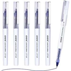 image:imageEYEYE Blue Rollerball Pens 05mm 6 Pack Extra Fine Point Quick Dry Liquid Ink Roller Ball Pen Ink Pen Fines Point Smooth Writing Pen for Journaling Note Taking Office School Supplies