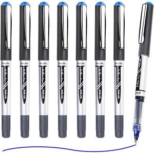 image:imageEYEYE Blue Rollerball Pens 07mm 25 Pack Liquid Ink Roller Ball Pen Medium Point Quick Dry Blue Ink Pens Fine Point Smooth Writing Pen for Journaling Note Taking Office School SuppliesBlue
