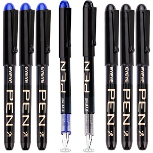 image:imageEYEYE Disposable Fountain Pens 8 Pack Black Fine Point Pens for Writing Stainless Steel Nib Smooth Writing for Journaling Drafting Sketching Doodling amp Office Supplies4 Black4 Blue