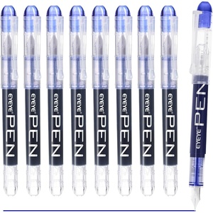 image:imageEYEYE Fountain Pens for Writing 5 Black 4 Blue Disposable Fountain Pens Stainless Steel Nib Clear Barrel Fine Point Smooth Writing for Calligraphy Journaling Office amp School SuppliesBlue