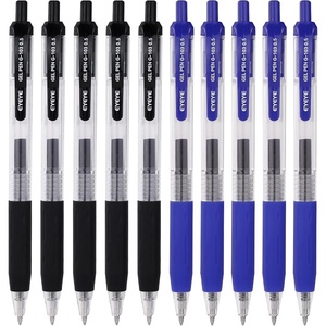 image:imageEYEYE G103 Assorted Colors Gel Pens 05mm 10 Pack Multicolor Retractable Pen Extra Fine Point Quick Drying Ballpoint Pen Fine Point Smooth Writing Pens for for Office School SuppliesBlackBlue