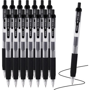 image:imageEYEYE Red Gel Pens 15 Pack G103 Retractable 07mm Medium Point Quick Dry Red Ink Pen Fine Point Smooth Writing Pens for Journaling School Office WritingBlack