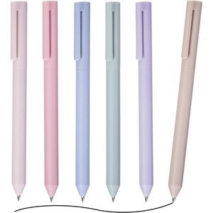 image:imageEYEYE Retractable Gel Pens 6 Pack Aesthetic Morandi Color Black Ink Quick Dry 05mm ST Fine Point Rolling Ball Gel Pens Smooth Writing for School Office Home Supplies Gifts for Women and Men