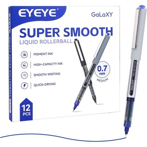 image:imageEYEYE Rollerball Pens 10mm 12 Pack 6 Black 6 Blue Roller Ball Pen Quick Dry Liquid Ink Pens Bold Point Smooth Writing Pen for Journaling Note Taking Office School SuppliesBlue