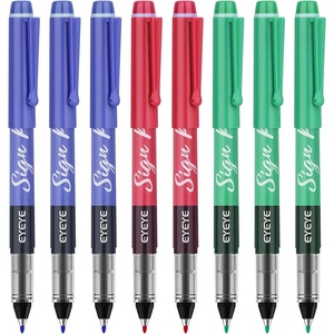 image:imageEYEYE Sign Pen Liquid Ink Tip Pack of 8 3Black 3 Blue 2 Red  10mm Nib Tip 06mm Line Width Sign Fibre Tip Point  Fineliner Marker PensBlueGreenRed